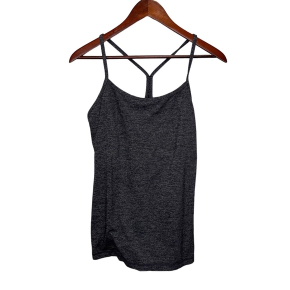 Lululemon Tank Top Power Y Yoga Leisure Running Stripe Size 10 Activewear - Picture 2 of 9